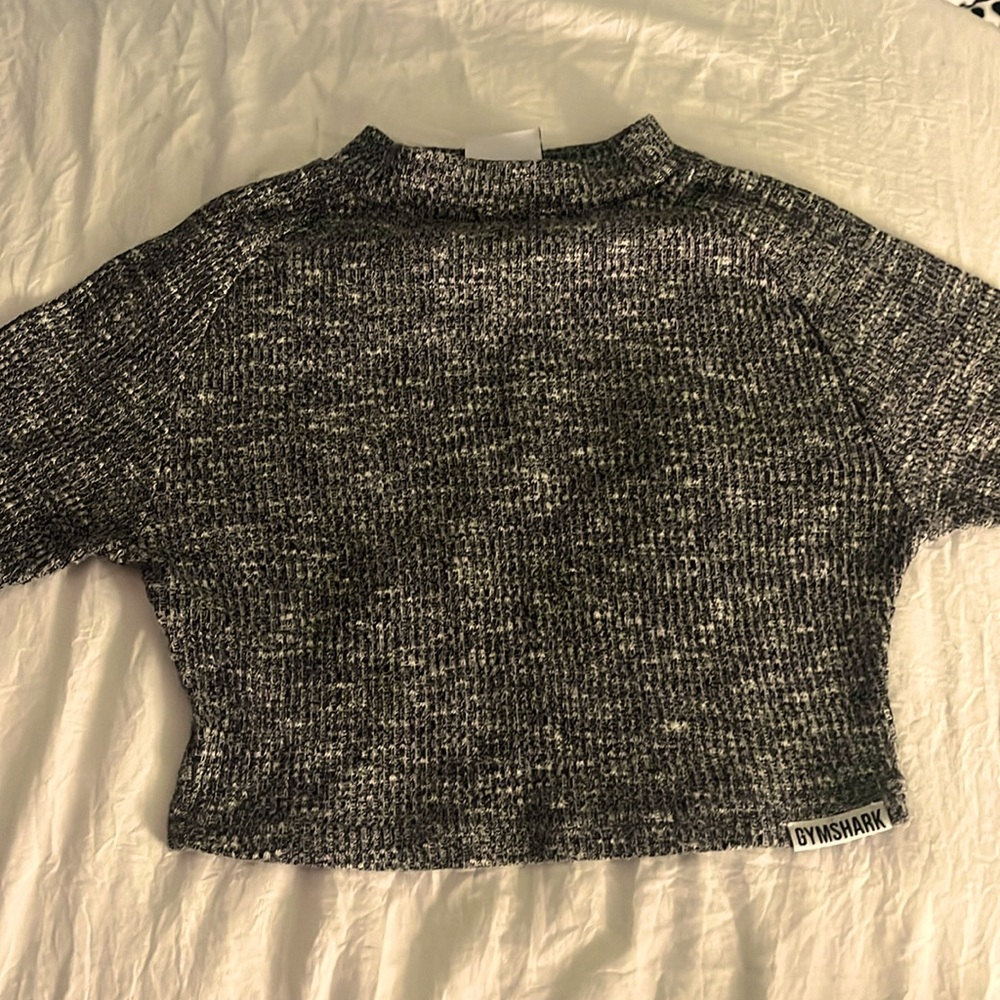 Gray gym shark top